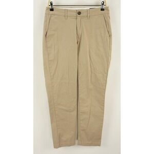 Peter Manning Lightweight Stretch Chino Pants Men's 29 x 28 Khaki Tan Flat Front